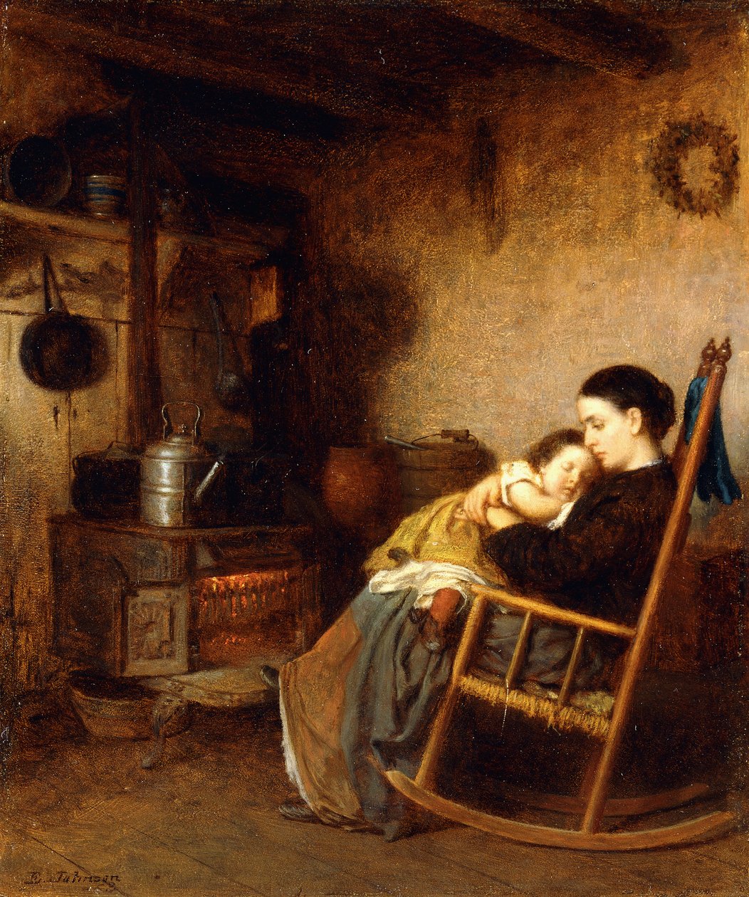 Mère et enfant - Eastman Johnson