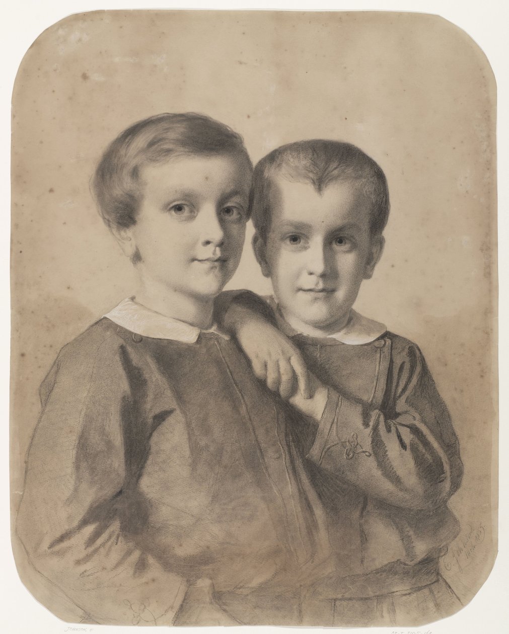 Portrait de Wigbold Albert Willem, comte de Limburg Stirum, et du comte Hendrik - Eastman Johnson