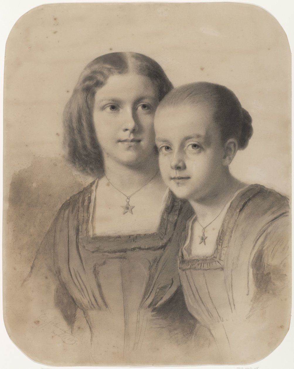 Portrait de Woltera Geertruida, comtesse de Limburg Stirum et comtesse Frederika Augusta - Eastman Johnson
