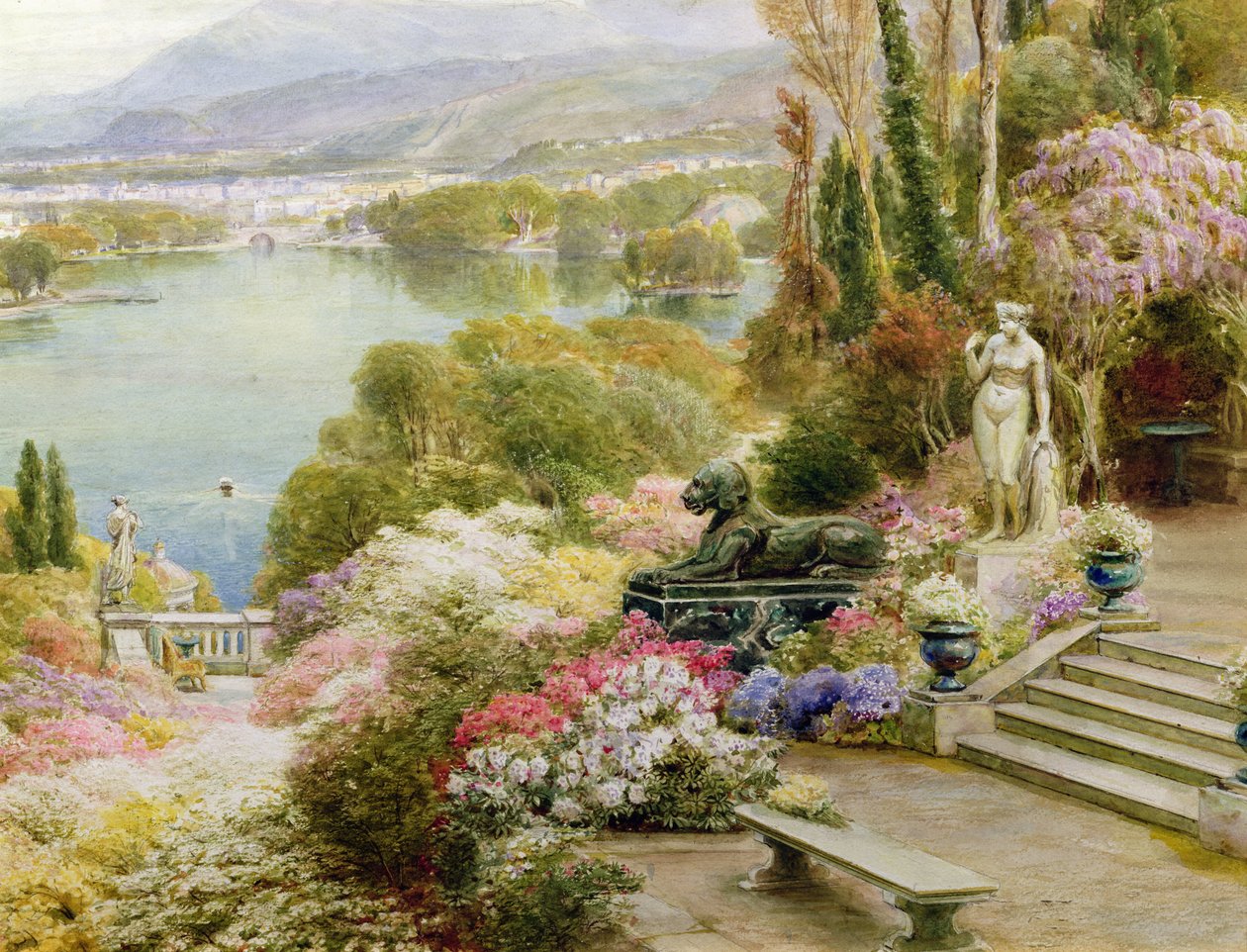 Lac Majeur (détail) - Ebenezer Wake Cook