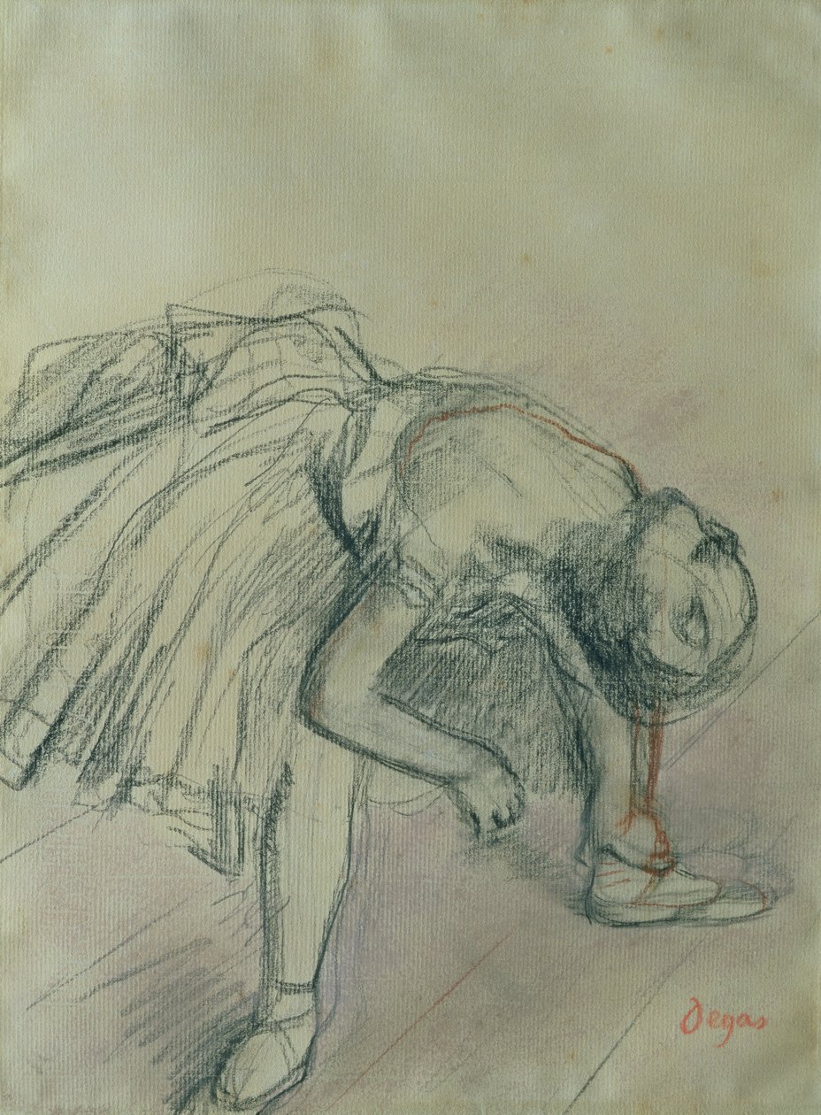 Danseuse ajustant son chausson, c.1865 - Edgar Degas