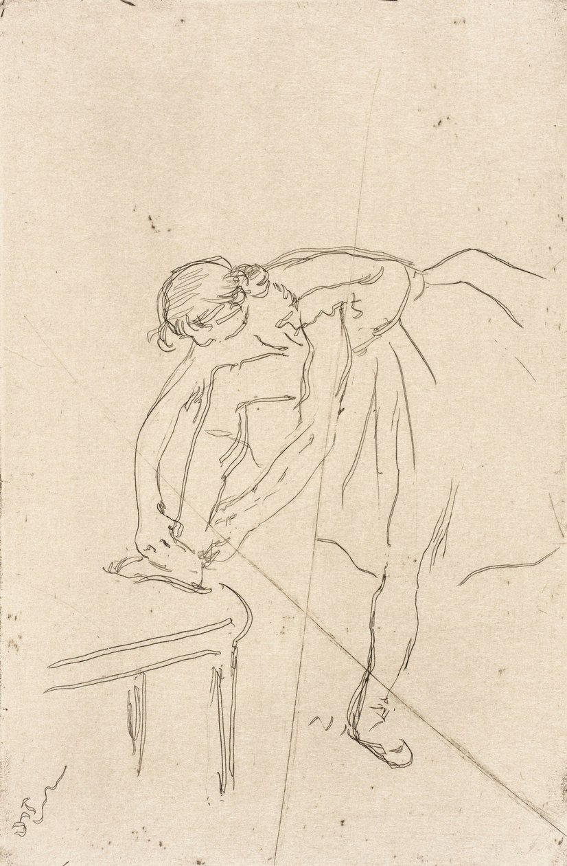 Danseuse mettant son chausson - Edgar Degas