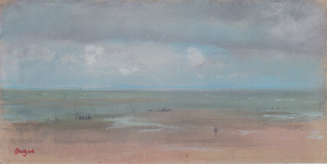 Paysage marin avec plage de sable à marée basse - Edgar Degas
