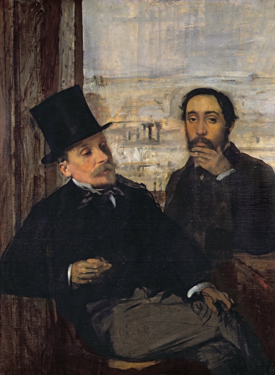 Autoportrait avec Évariste de Valernes (1816-96) vers 1865 - Edgar Degas