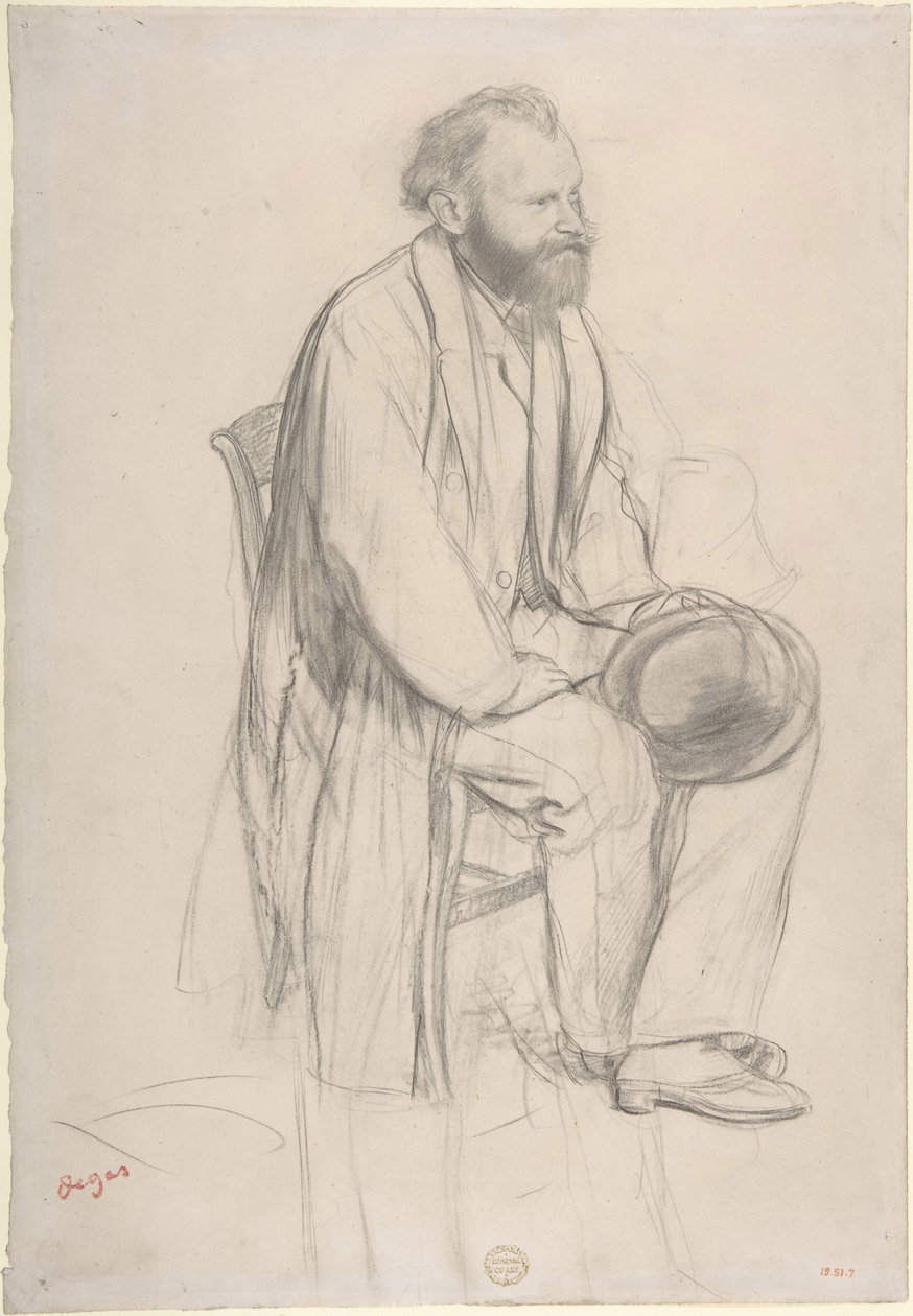 Étude pour un portrait de Manet - Edgar Degas