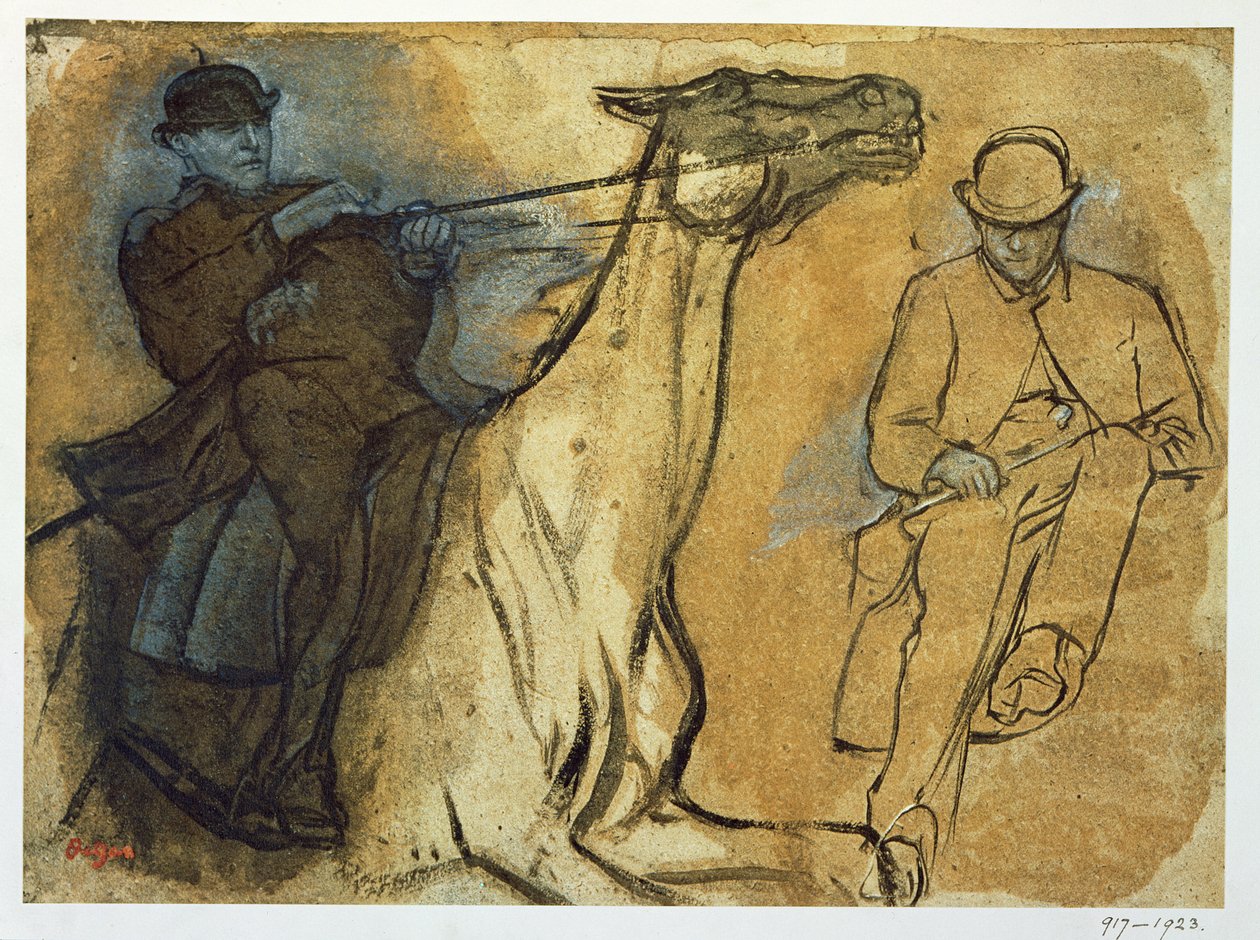 Deux études de cavaliers - Edgar Degas