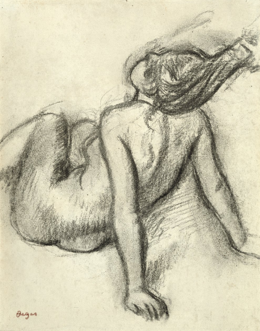 Femme se faisant coiffer - Edgar Degas
