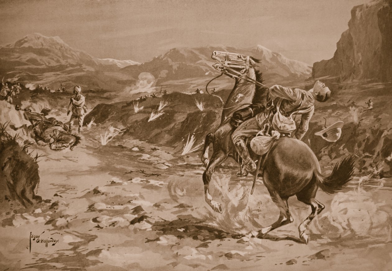 Le capitaine Jotham est abattu en tentant de sauver un de ses hommes - Edgar Alfred Holloway