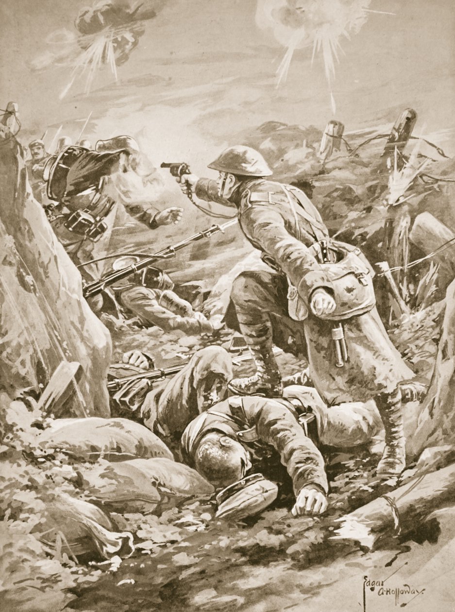 Le soldat (caporal par intérim) L. Clarke, seul, tenant en échec un groupe d
