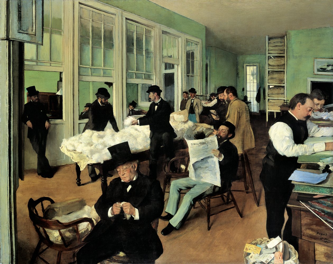 Un bureau de coton à La Nouvelle-Orléans, 1873