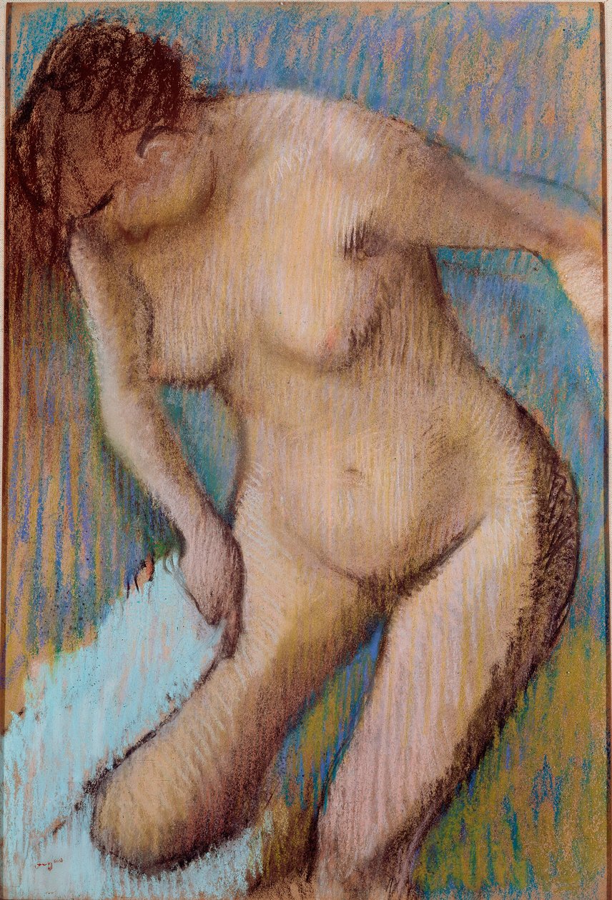 Après le bain, femme nue s
