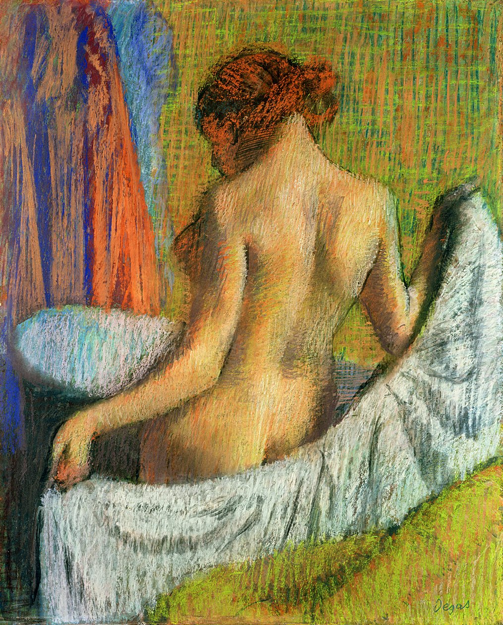 Après le bain, femme avec une serviette, vers 1885-90 - Edgar Degas