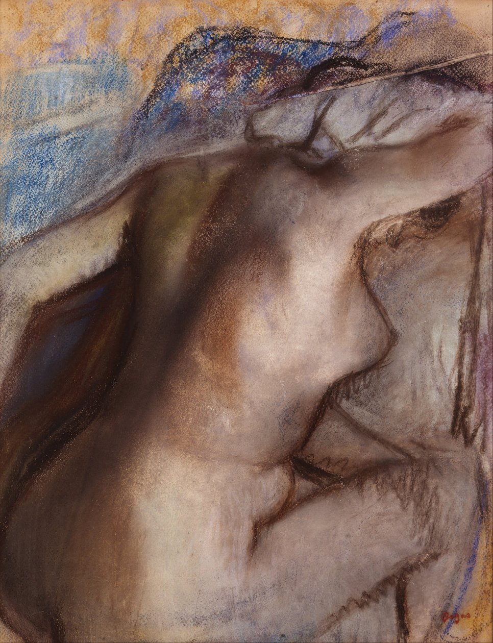 Après le bain, une femme en train de se sécher - Edgar Degas