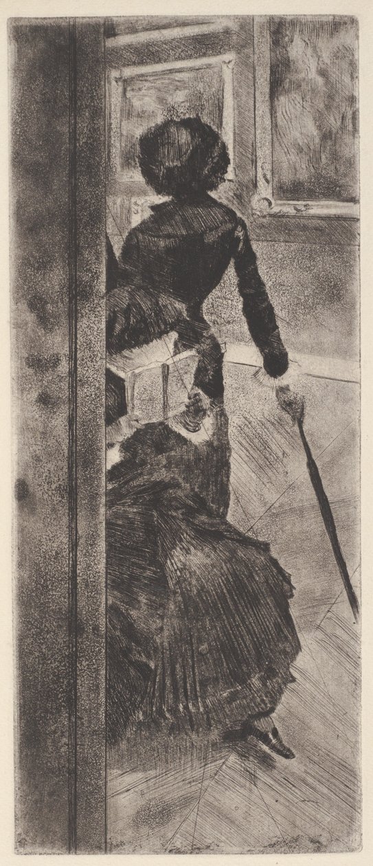 Au Louvre : La Peinture (Mary Cassatt) - Edgar Degas
