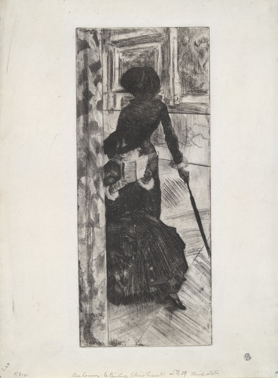 Au Louvre : La Peinture (Mary Cassatt), vers 1879-80 - Edgar Degas