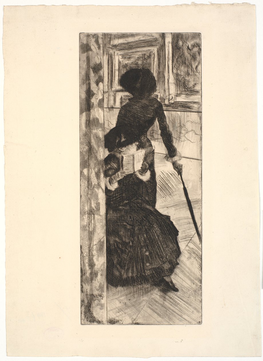 Au Louvre : La peinture (Mary Cassatt) - Edgar Degas