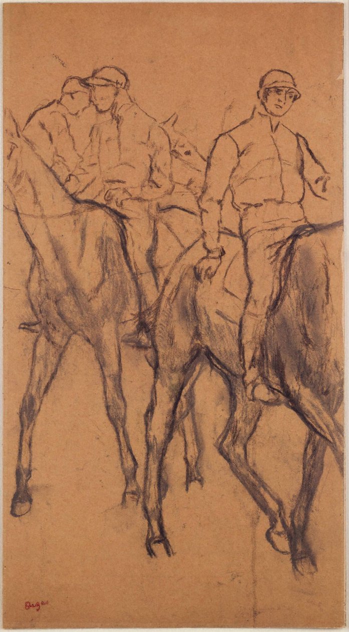 Jockeys auf Pferden - Edgar Degas