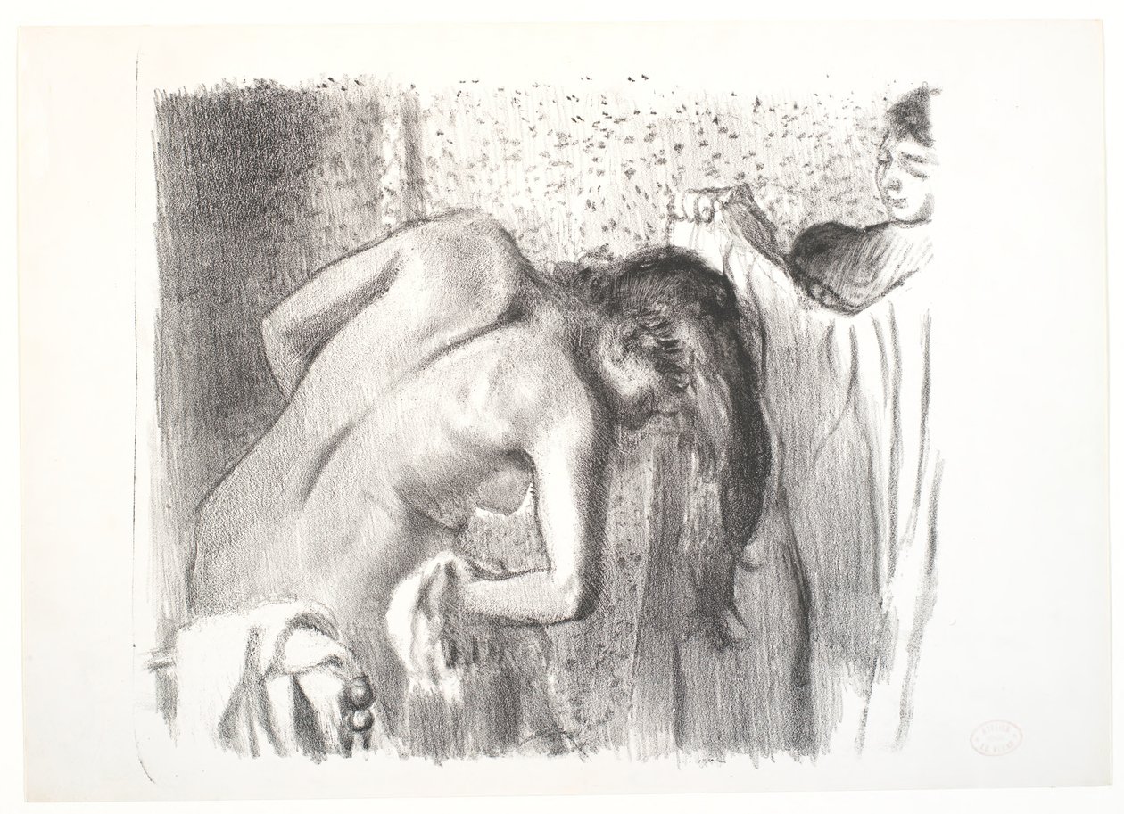 La sortie du bain (grande planche) - Edgar Degas