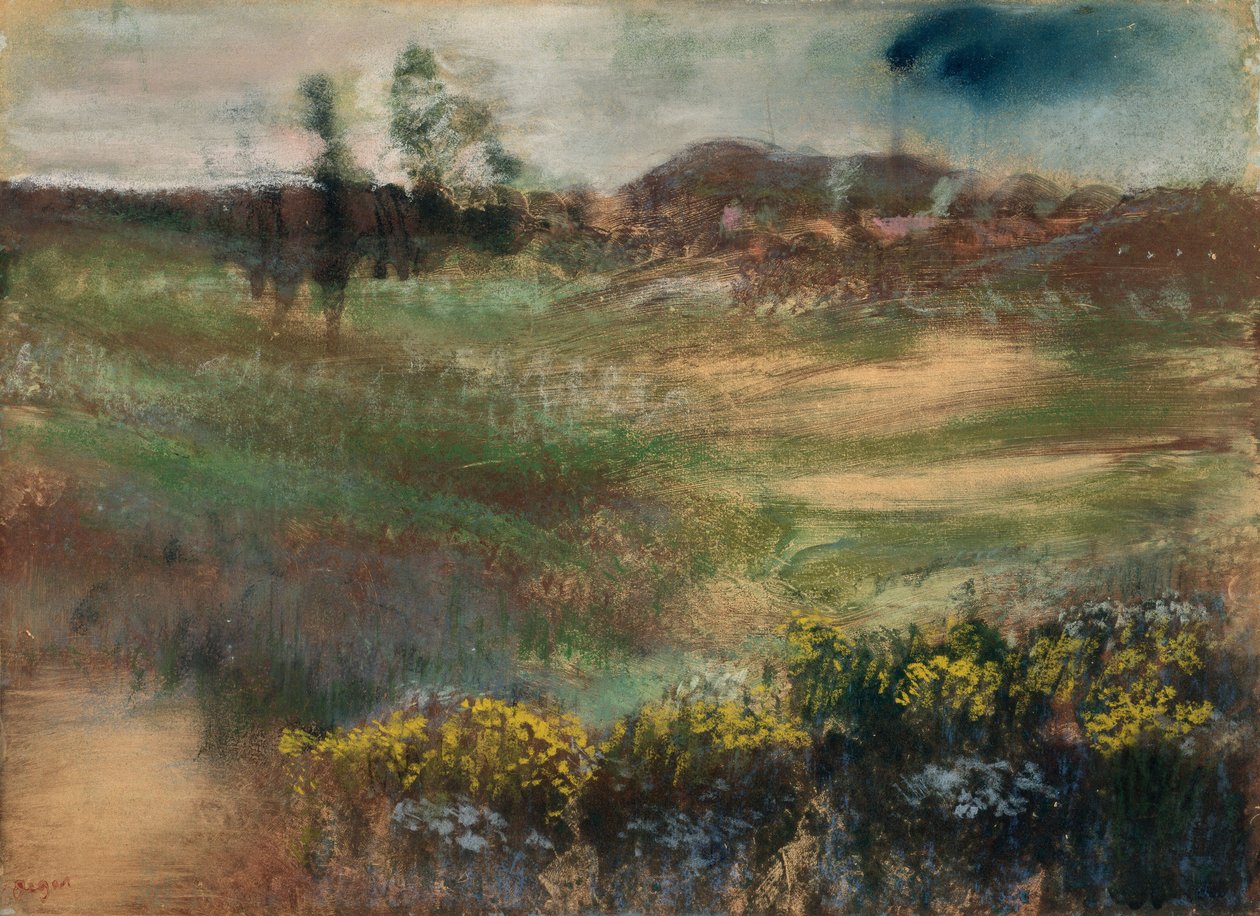 Paysage avec cheminées - Edgar Degas