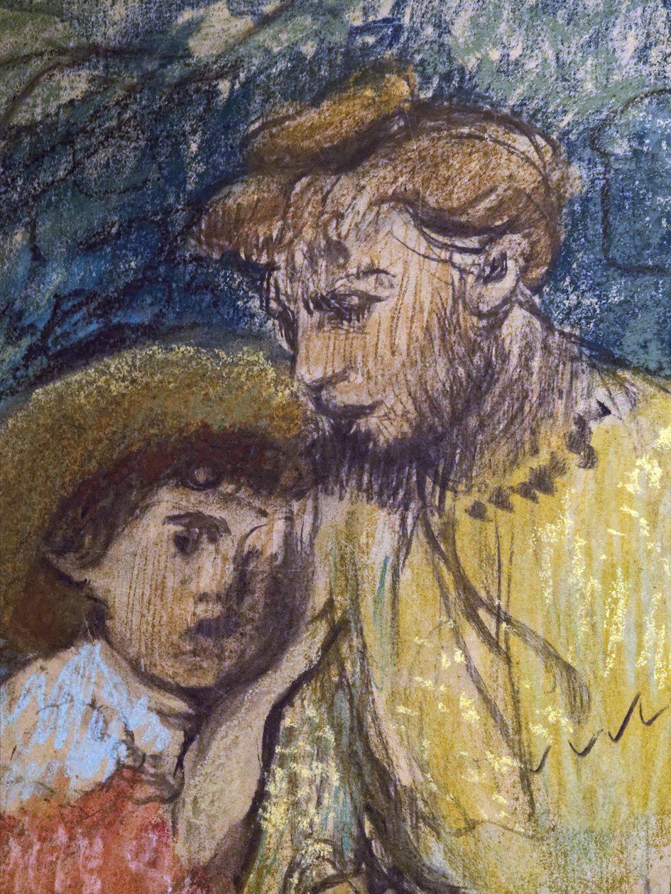 Madame Alexis Rouart et ses enfants (détail) (ca. 1905). Edgar Degas (1834-1917). Pastel et fusain sur papier calque collé en plein sur carton. Musée des Beaux-Arts de la Ville de Paris, Petite Palais. - Edgar Degas