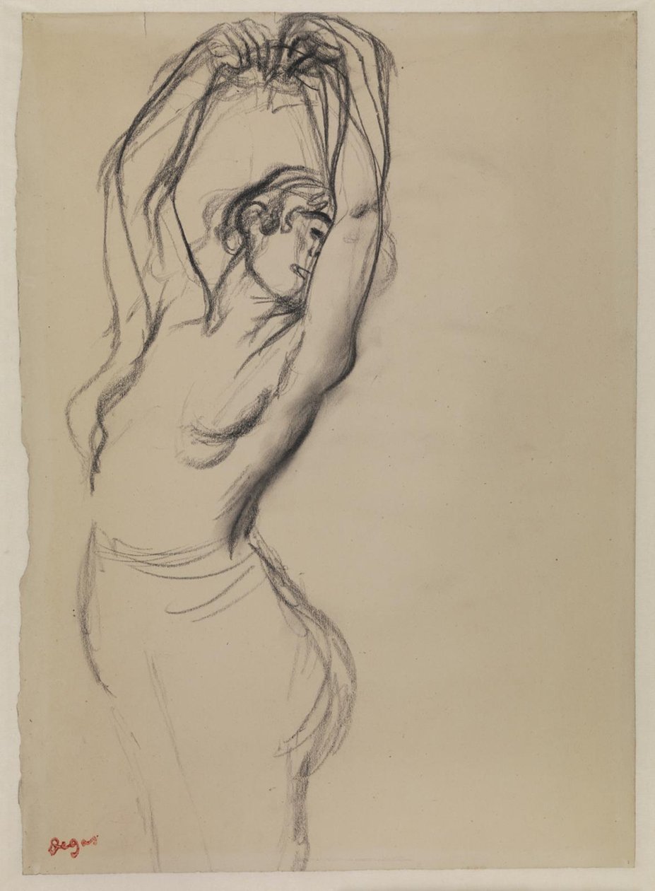 Danseuse nue avec les bras levés - Edgar Degas