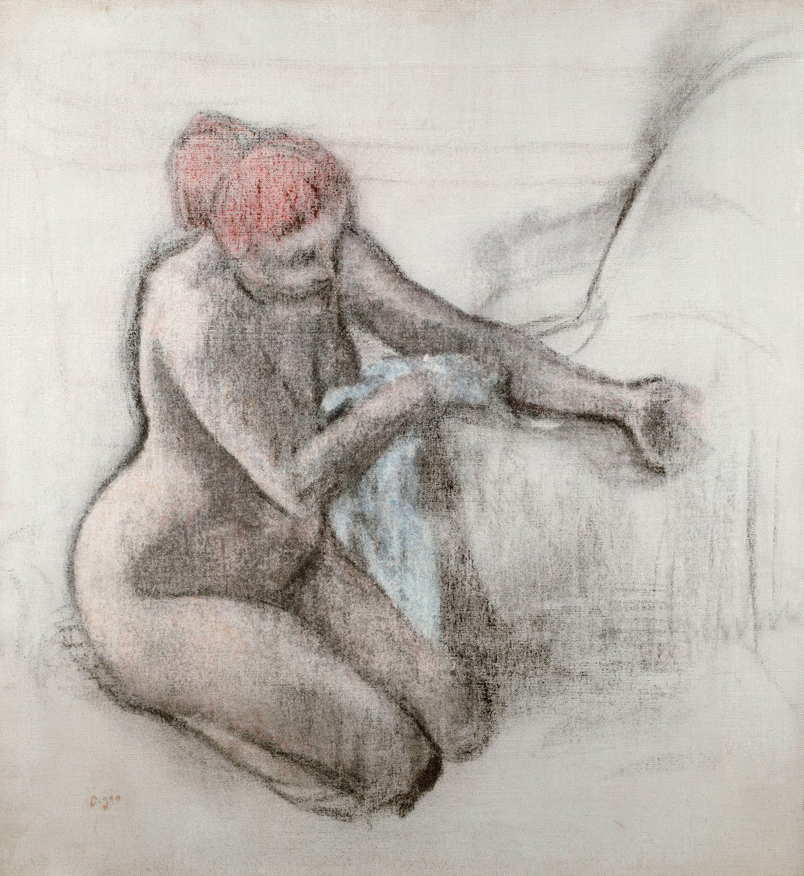 Femme nue se séchant après le bain, vers 1898 - Edgar Degas