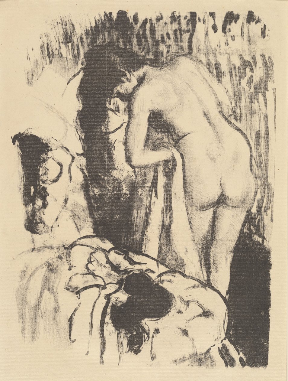 Femme nue debout, à sa toilette - Edgar Degas