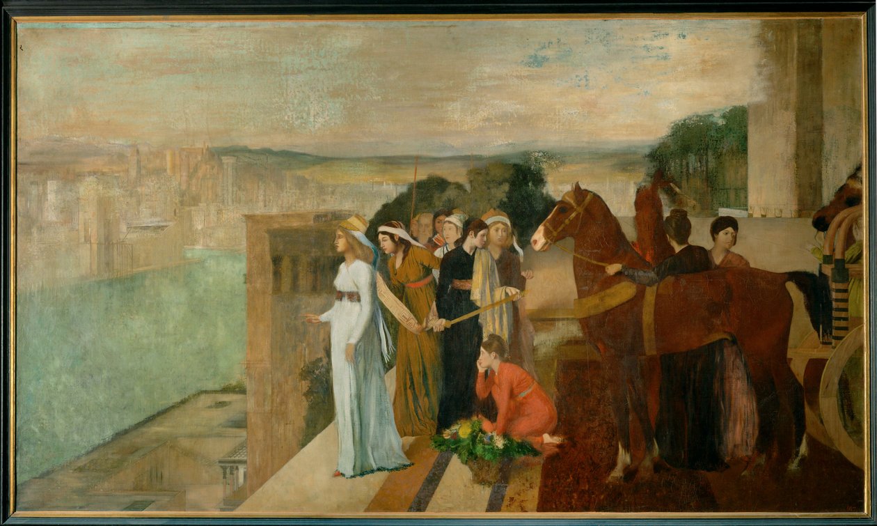 Semiramis construisant Babylone (huile sur toile) - Edgar Degas
