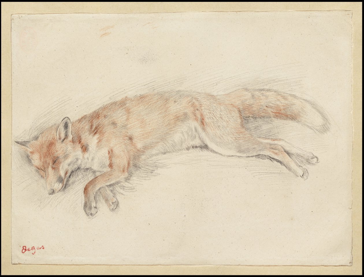 Étude pour "Renard mort dans la forêt", vers 1861-64 - Edgar Degas