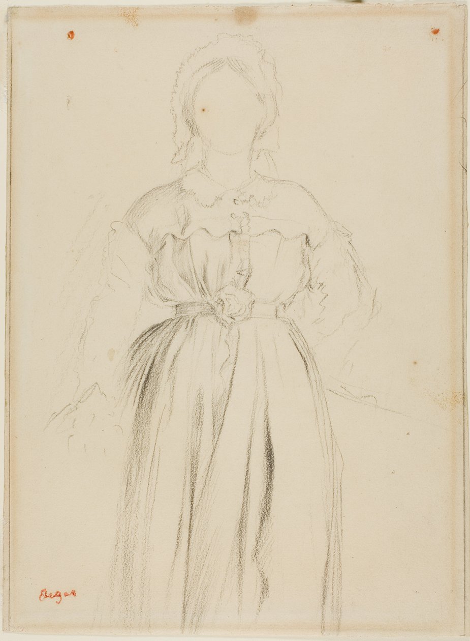 Étude pour un portrait de Marguerite de Gas - Edgar Degas