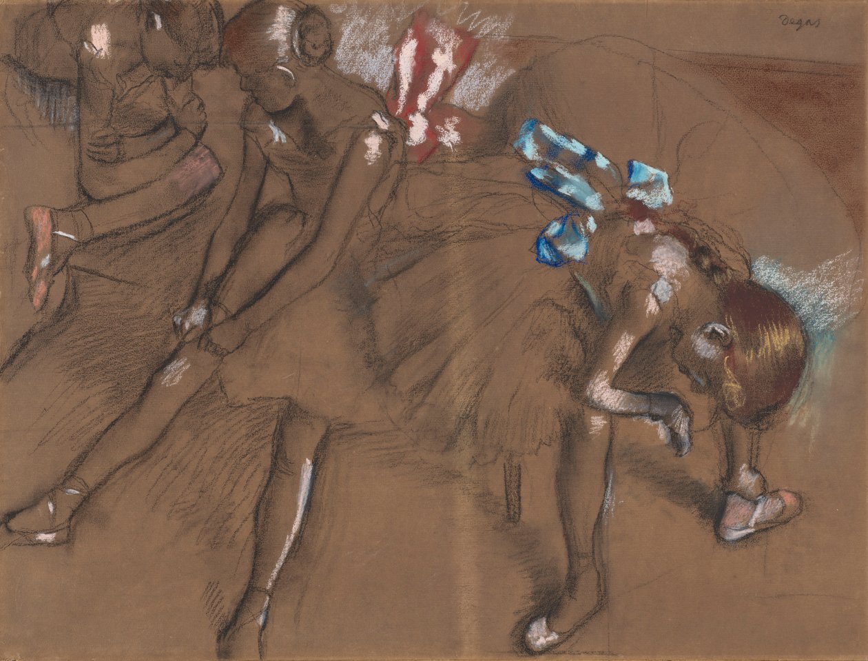 Trois danseuses se reposant, vers 1880 - Edgar Degas