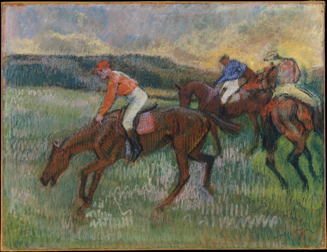 Trois jockeys - Edgar Degas