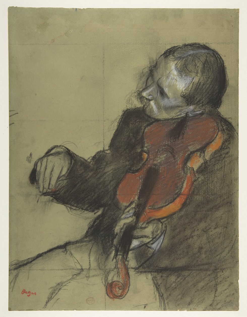 Violoniste, étude pour « La Leçon de danse » - Edgar Degas