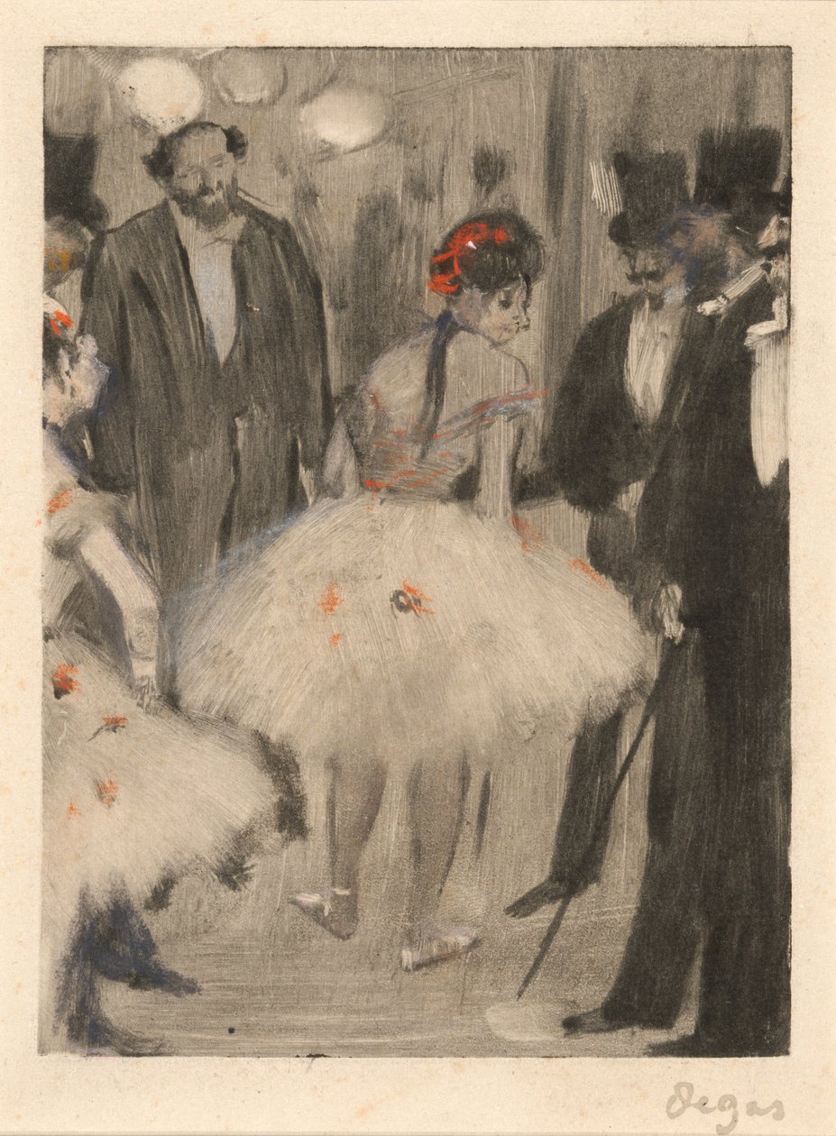 Virginie admirée tandis que le marquis Cavalcanti regarde - Edgar Degas