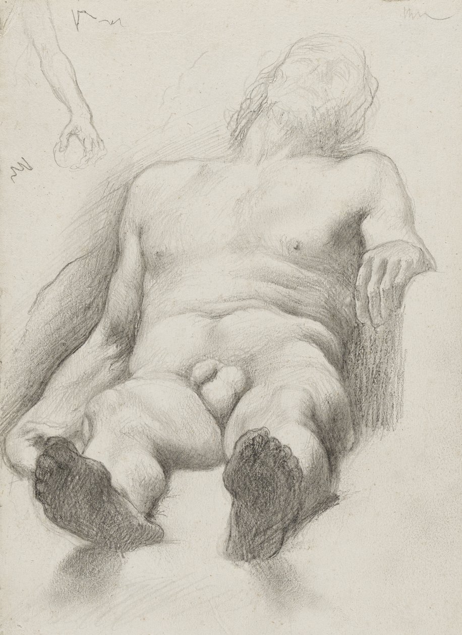 Étude - Homme nu couché, 1856-58 - Edgar Degas