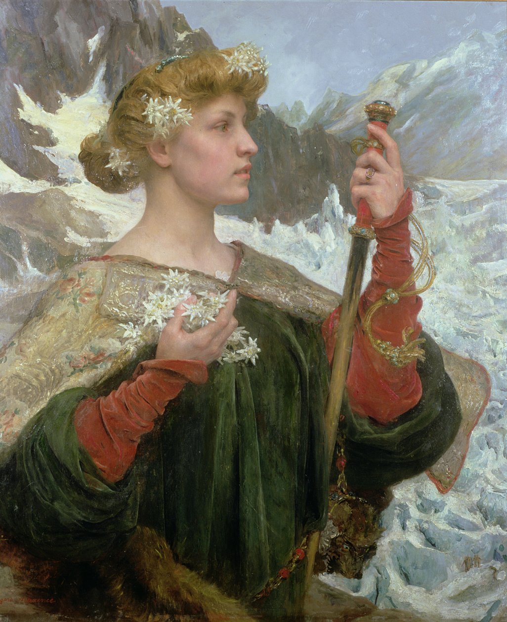 Edelweiss (huile sur panneau) - Edgar Maxence