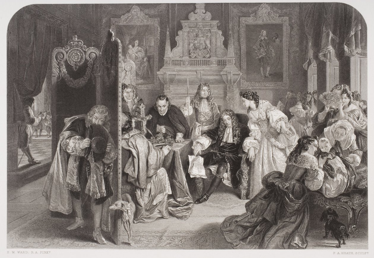Jacques II (1633-1701) recevant des nouvelles du débarquement du Prince d