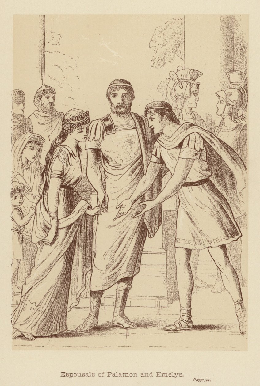 Espousals de Palamon et Emelye (litho) - Edith Scannell