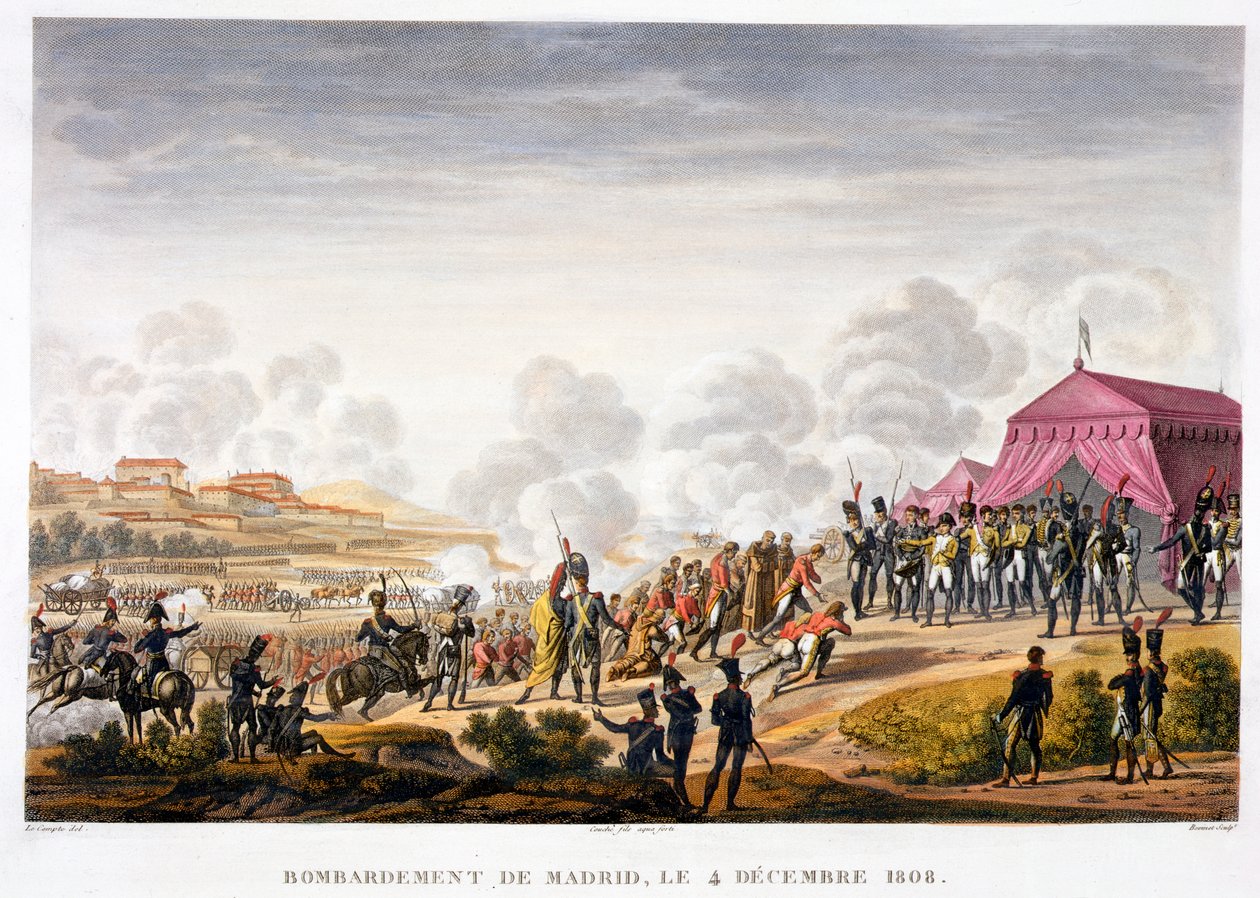 Le bombardement de Madrid, Espagne, 4 décembre 1808 - Edme Bovinet