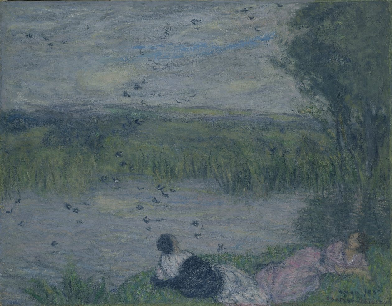 Hirondelles - Edmond François Aman Jean