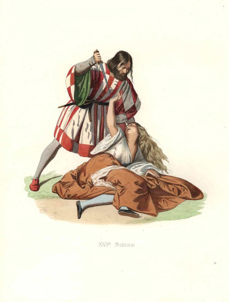 Homme vénitien tuant sa femme - Edmond Lechevallier Chevignard