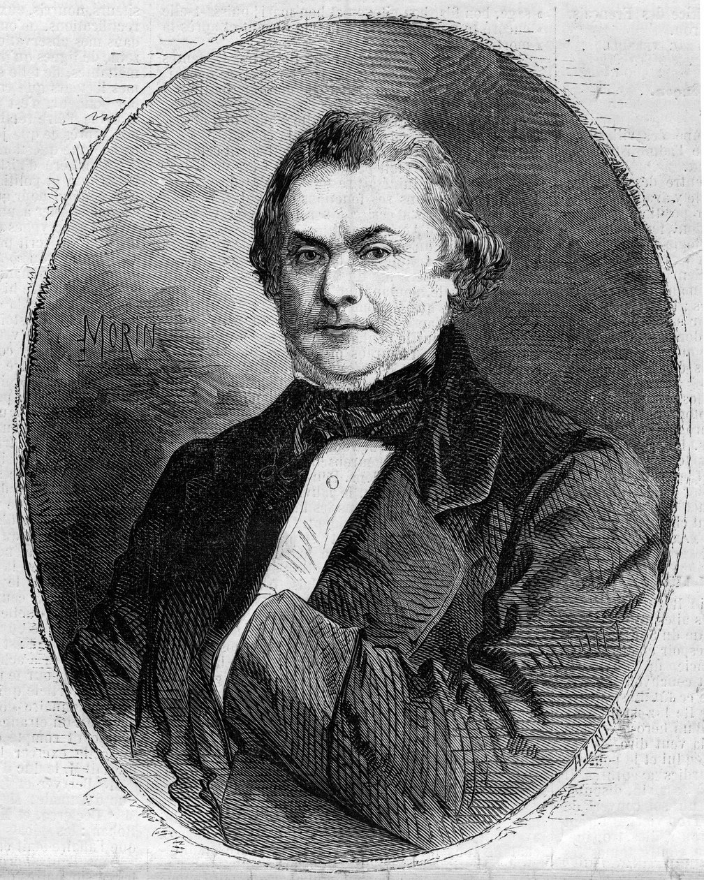 Portrait de Claude Alphonse Delangle (1797-1869), magistrat et homme politique français. Gravure par Morin dans "Le Monde Illustré" n°63 du 26 juin 1858. - Edmond Morin