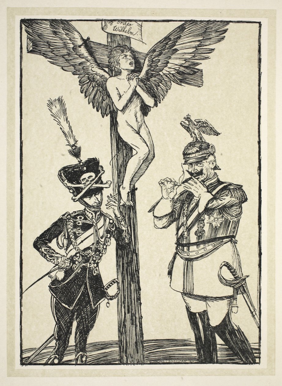 La Crucifixion de la Belgique, illustration de The Kaiser