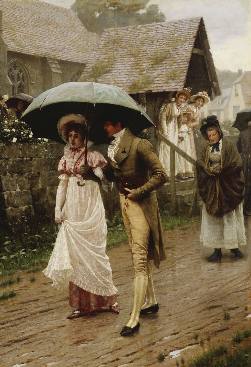 Un dimanche matin pluvieux, 1896 - Edmund Blair Leighton