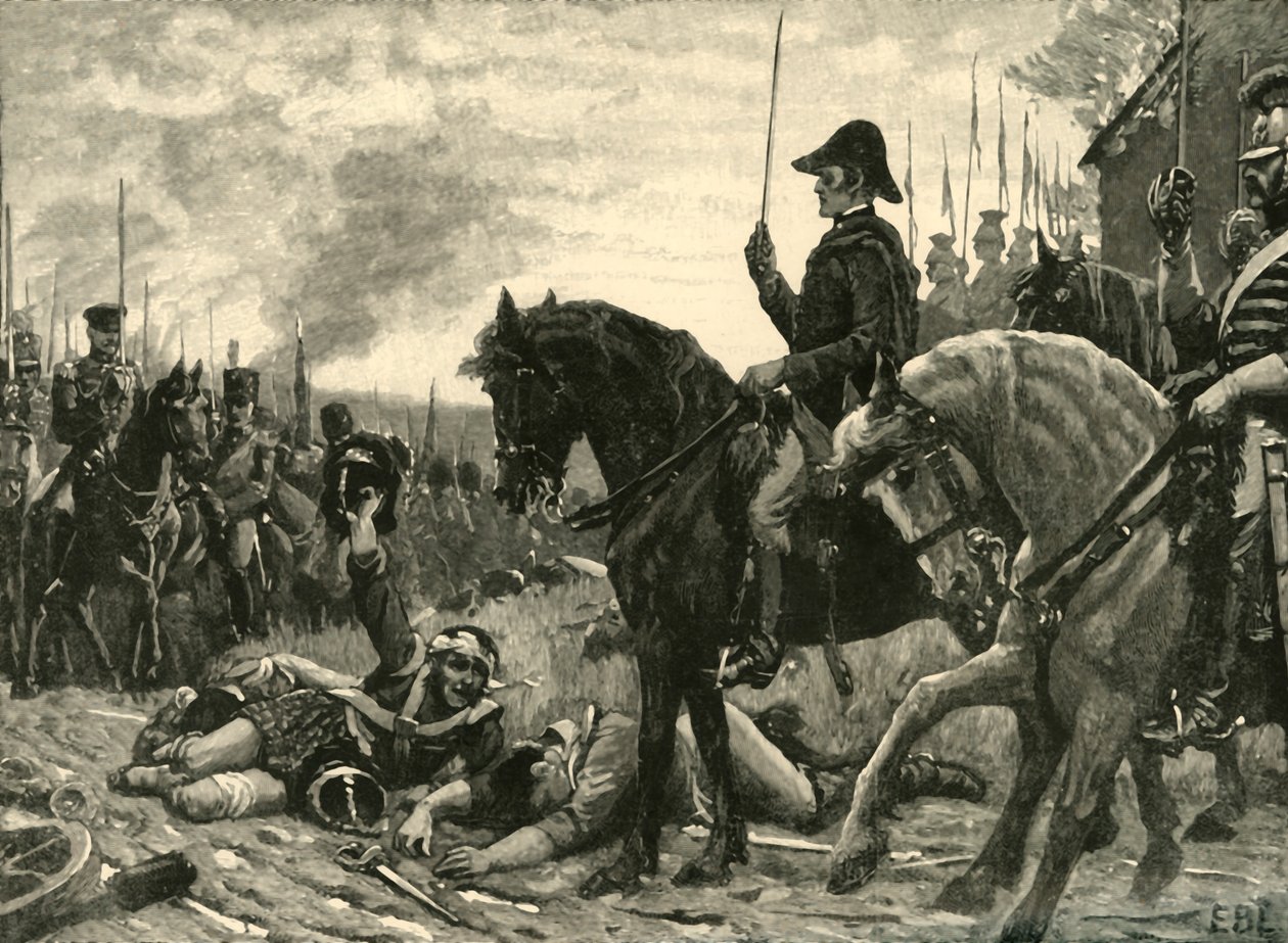 Rencontre de Wellington et Blücher après la bataille de Waterloo, 1815, vers 1890 - Edmund Blair Leighton