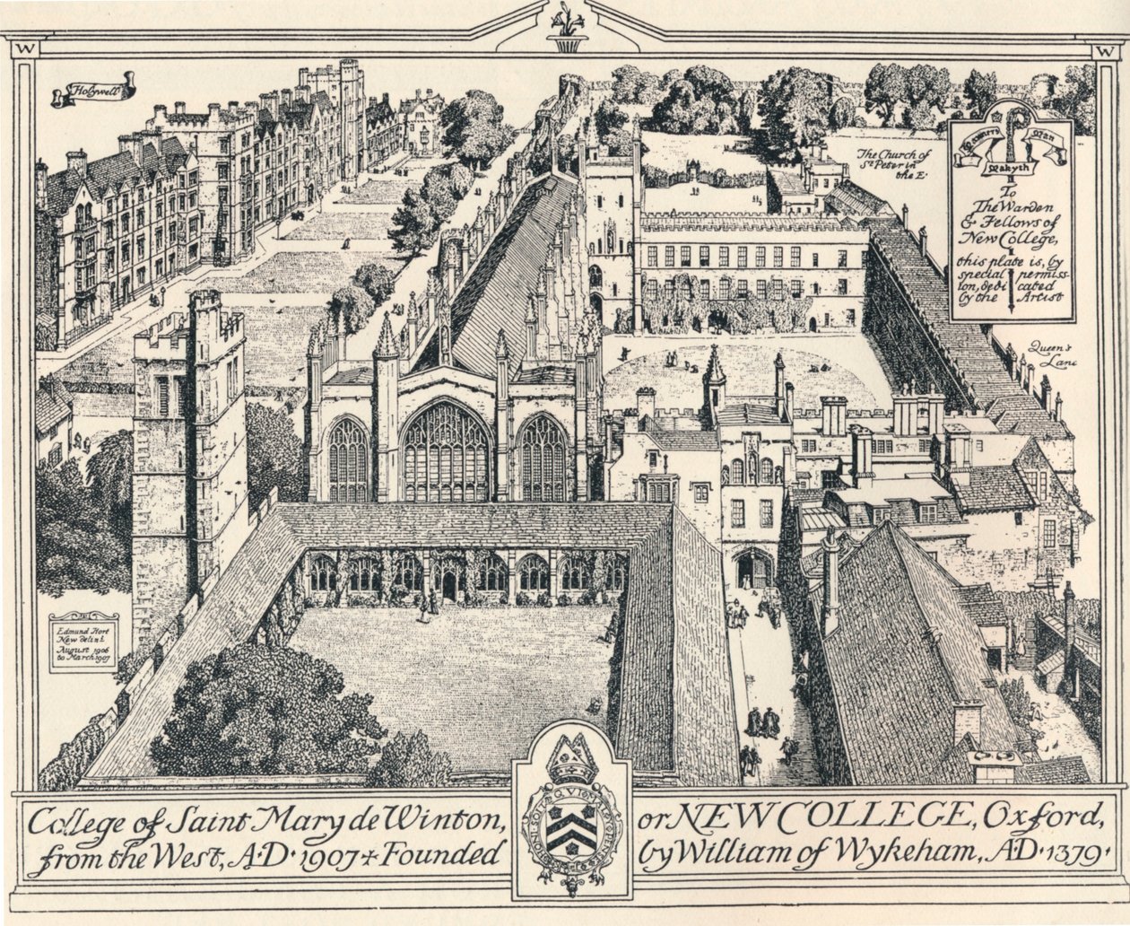 New College, Oxford, vers 1905 - Edmund Hort New