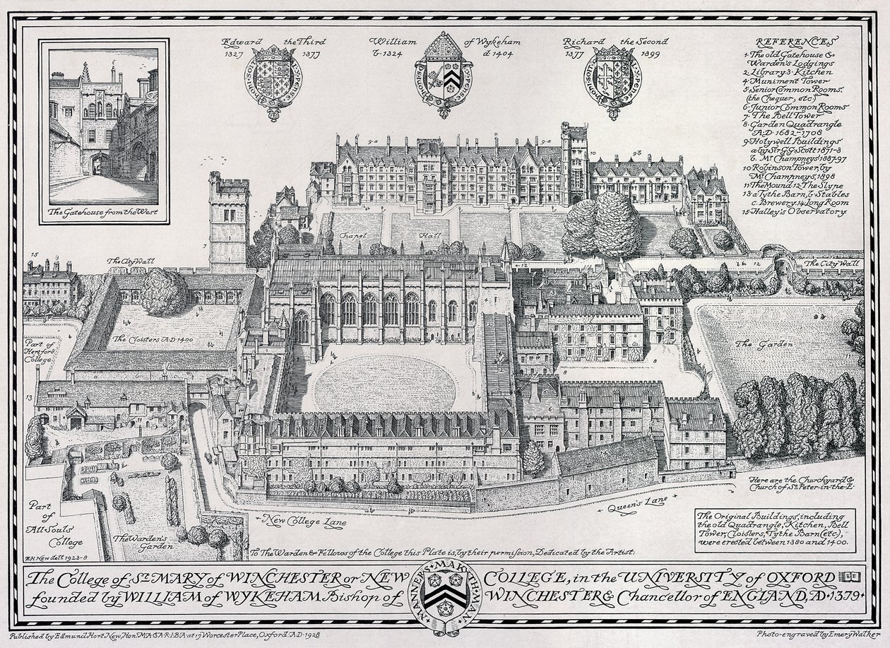 Le Collège de St Mary de Winchester ou New College - Edmund Hort New
