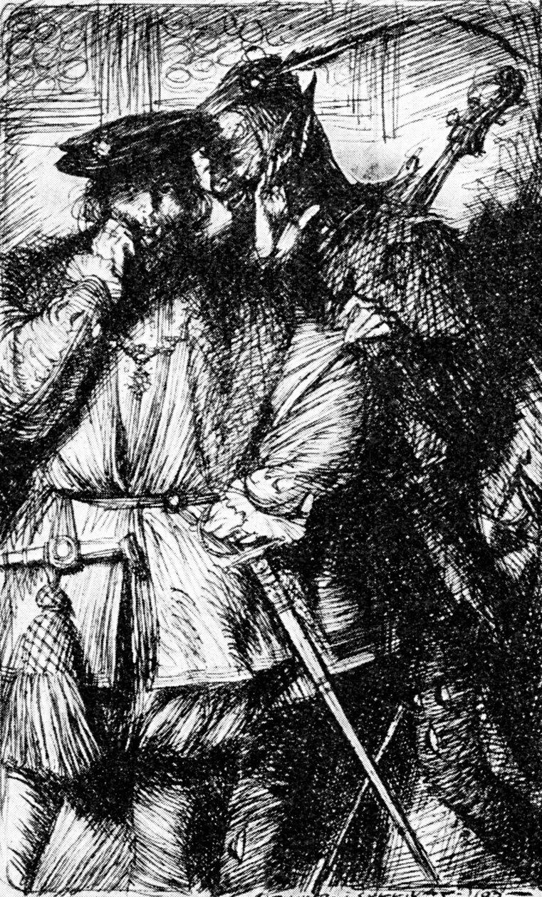 Méphistophélès et Faust - Edmund Joseph Sullivan