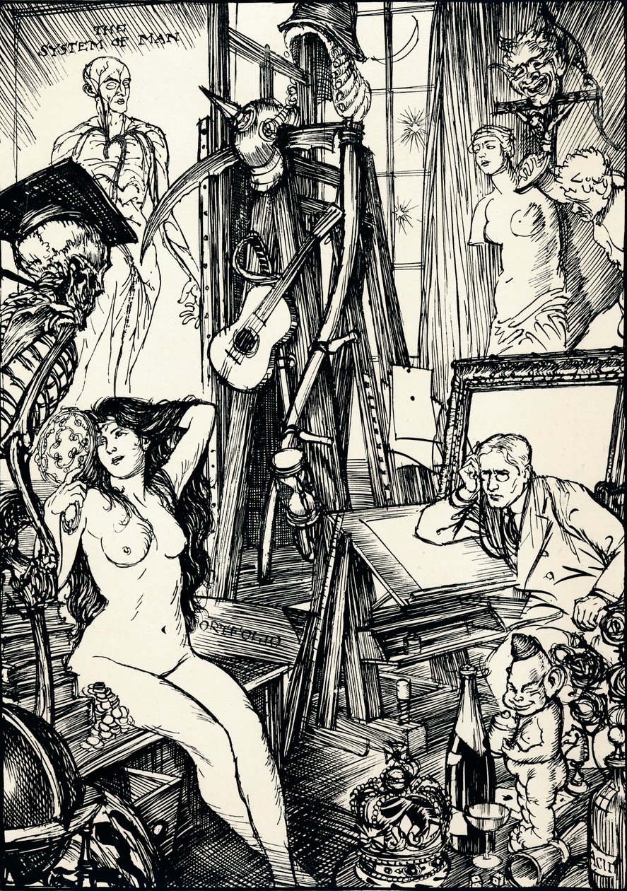Le caricaturiste - Étape VI, vers 1920 - Edmund Joseph Sullivan