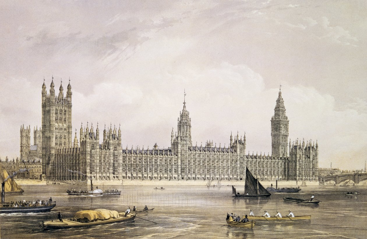 Les nouvelles Chambres du Parlement, gravées par Thomas Picken, publiées en 1852 par Lloyd Bros. und Co. - Edmund Walker
